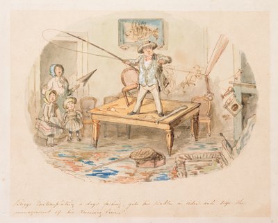 M. Briggs contemplant une journée de pêche - John Leech